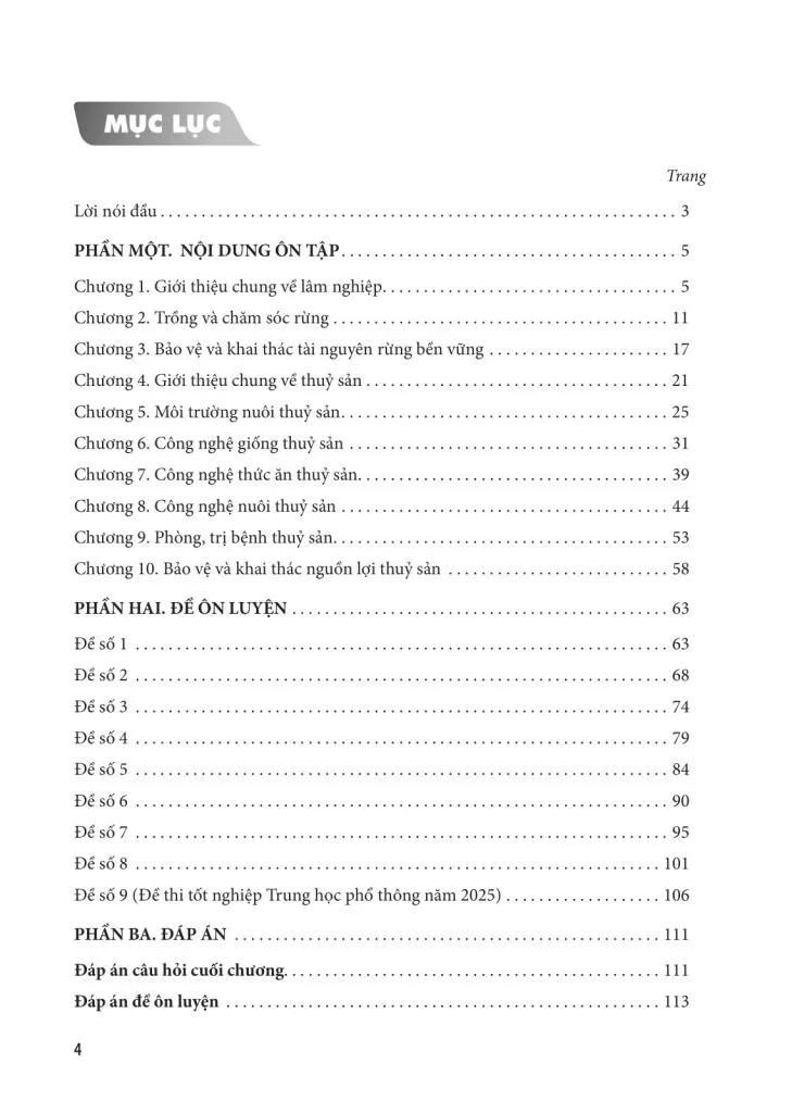 HƯỚNG DẪN ÔN THI TỐT NGHIỆP THPT MÔN NÔNG NGHỆ - ĐỊNH HƯỚNG NÔNG NGHIỆP (Năm học: 2025 - 2026)